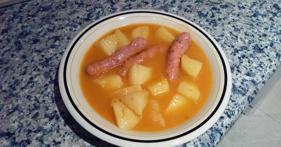 GUISADO DE PATATAS CON SALCHICHAS por Ana Rosa Roman ~ Recetas Cookeo
